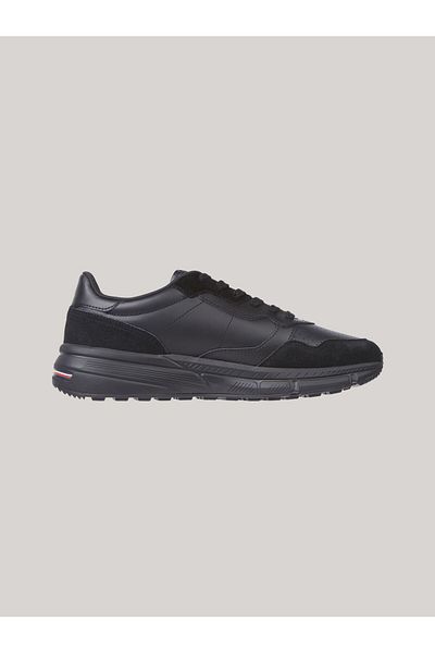 Tommy Hilfiger Erkek Süet Detaylı Rahat Yüksek Taban Siyah Sneaker FM0FM05216-BDS