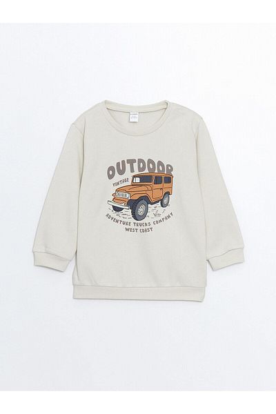 LC Waikiki Φούτερ LCW baby Crew Neck με στάμπα χοντρό μωρό αγόρι