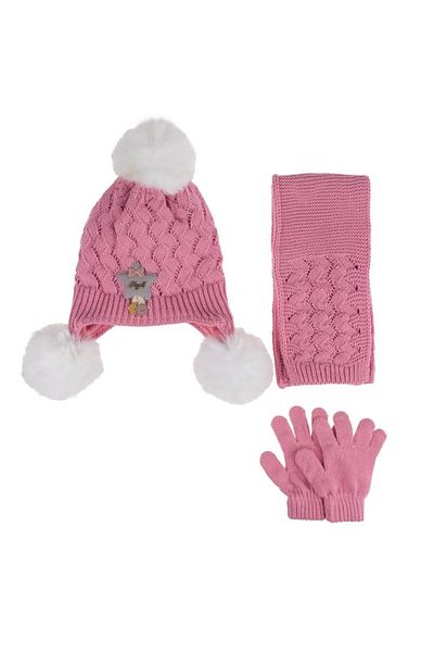 Kitti 1-4 Years Girl Beret Scarf Gloves Set