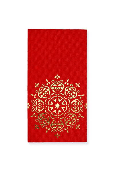 Story 40x40 سنتيمتر الذهب ورقة ماندالا نمط 16 قطعة 1/8 أضعاف مناديل ورقية بال...