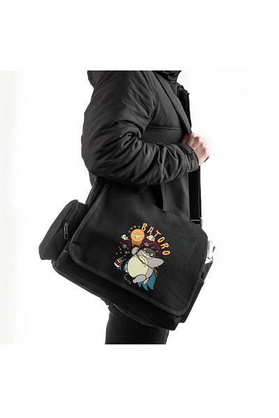 DENİKK Yudoowear, geantă unisex neagră cu imprimeu