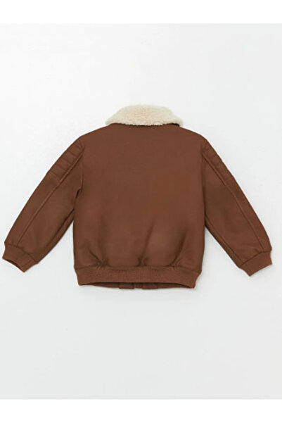 LC Waikiki Καφέ Boy's Leather Look παλτό