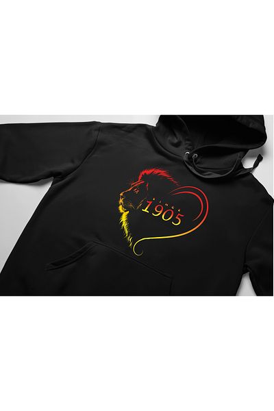 swOzz Lion Mane Yellow Red Fan Sweatshirt Unisex Oversize Hoodie
