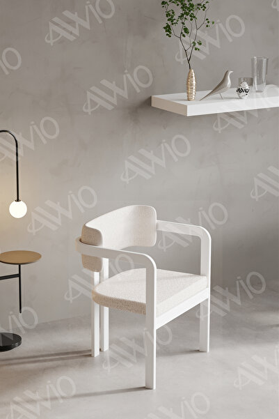 AVVİO TRENTO Tokyo Sandalye Beyaz Mutfak Salon Yemek Odası Sandalyesi Demonte...