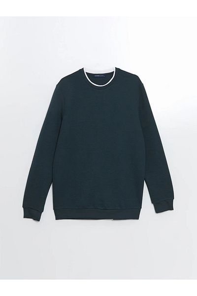 LC Waikiki Lcwaikiki Classic Dark Oil Crew Neck Long Sleeve Men's Sweatshirt