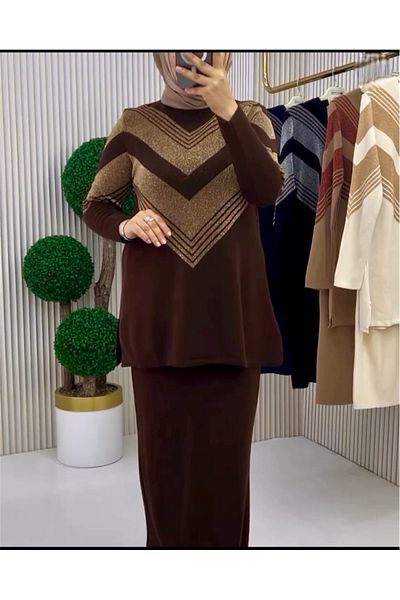 MODA Σέτ Τουνίκ Πλεκτής Φούστας