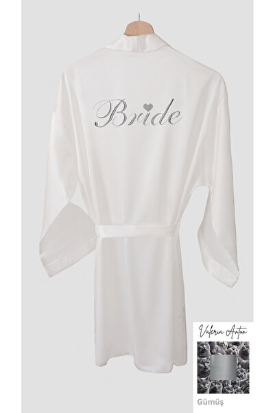 Valeria Anton Heart Embroidered Bridal Dressing Gown - Bride Dressing Gown