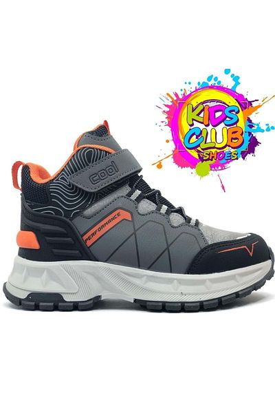 Kids Club Shoes Leroy Unisex Ορθοπεδικά Παιδικά Μποτάκια - Αντιολισθητική Σόλα, SMOKE