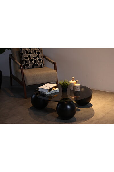 Velura Home & Living Modern Orta Sehpa & Küre Sehpa & Top Sehpa & Yuvarlak Fü...