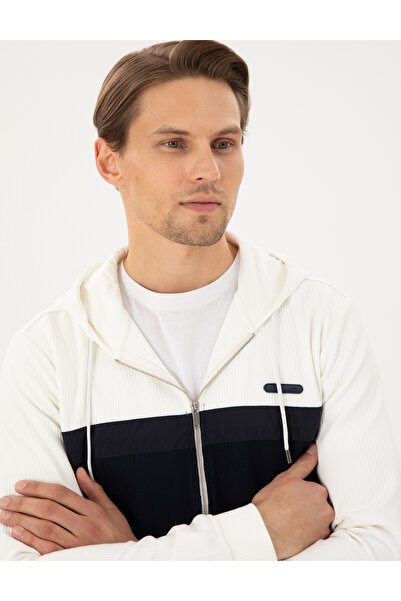 Pierre Cardin Ekru Regular Fit Örme Hırka 50292126-VR019