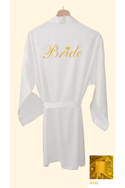 Valeria Anton Heart Embroidered Bridal Dressing Gown - Bride Dressing Gown