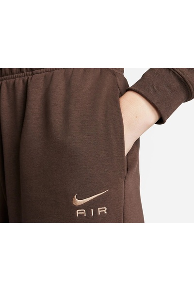 Nike Sportswear Air Fleece Oversize High Rise Kadın Kahverengi Eşofman Altı, Kadın Polar Eşofman Altı