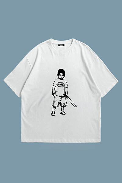 Grove Fashion Golden Children's Printed Unisex Oversize T-Shirt