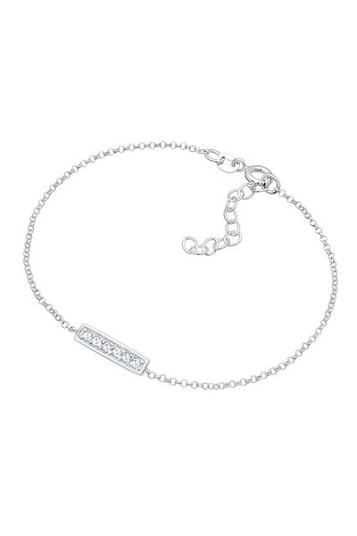 ELLI Bracelet Ladies Rod Pendant Basic Modern With Zirconia In 925 Sterling Silver
