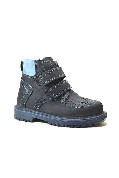Onlo Ayakkabı Onlo Shoes OB.230 Γνήσιο δέρμα Navy Blue Orthopedic Velcro για αγόρια