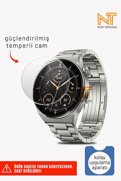 Nezih Case واقي شاشة من الزجاج المقوى المتوافق مع ساعة Huawei Watch GT 3 Pro مقاس 46 ملم