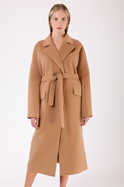 Leather Club Camel Kaşmir Kaban