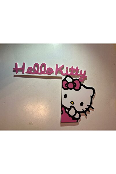 Dekor Selam Kedi Sevimli Kapı Köşesi Süsü Hellokittyy