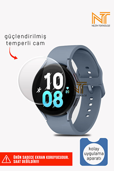 Nezih Case Samsung Galaxy Watch 5 44mm Uyumlu Güçlendirilmiş Temperli Cam Ekr...