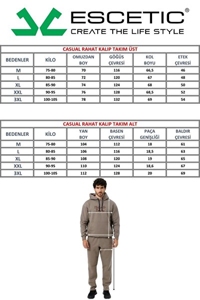 Escetic Navy Blue Fleece Comfortable Fit Thick Winter Men's Tracksuit Set A3138