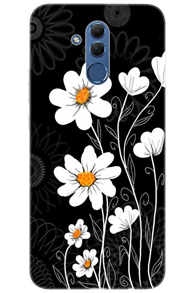 Ceppare Huawei Mate 20 Lite (SNE-LX1/LX2) Uyumlu Kılıf Silikon Papatya STK:69...