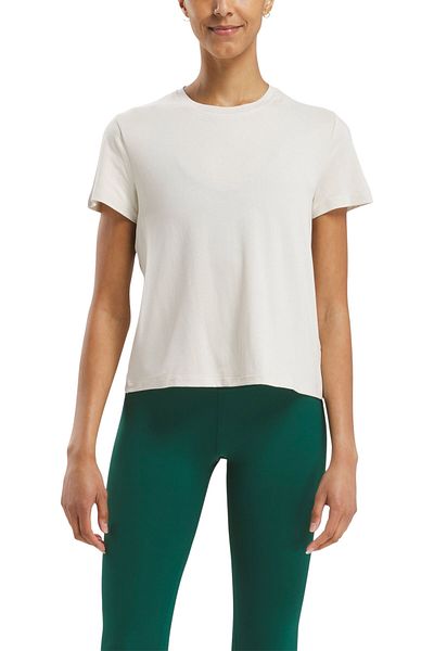 Reebok ACTIV COLL RBK-CHILL+DREA Bej Kadın Kısa Kol T-Shirt