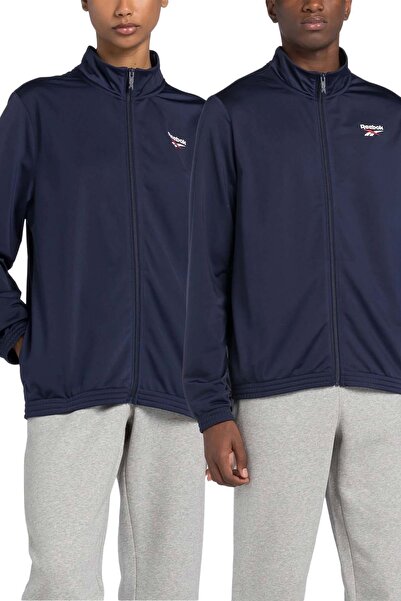 Reebok RI SMALL LOGO KNIT TRACKT Lacivert Unisex Eşofman Üstü