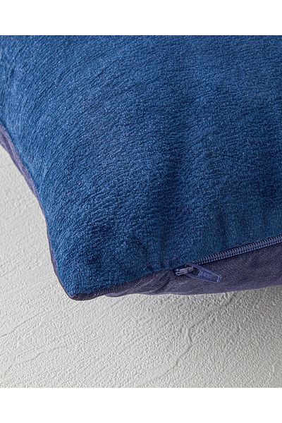 English Home Κεντητό κάλυμμα μαξιλαριού Navy Blue Zodiac Velvet - 45x45 cm