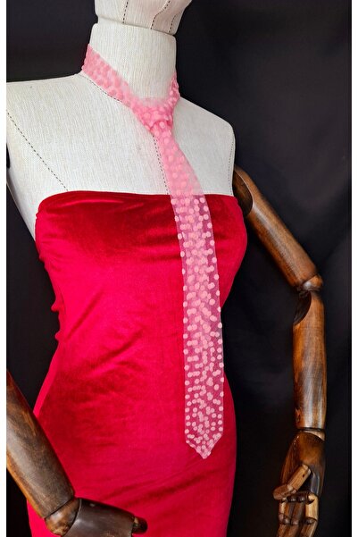 es moda shop Πολυτελής Unisex Πουά Γραβάτα May - Powder Pink