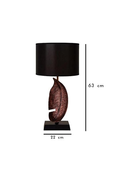 Bahar Aydınlatma Bronze Polyester Lampshade - Leaf Figured