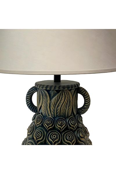 Bahar Aydınlatma Anthracite Gold Polyester Rose Lampshade