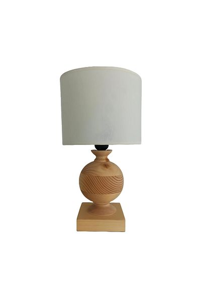 Bahar Aydınlatma Tina Cream Colored Wooden Lampshade