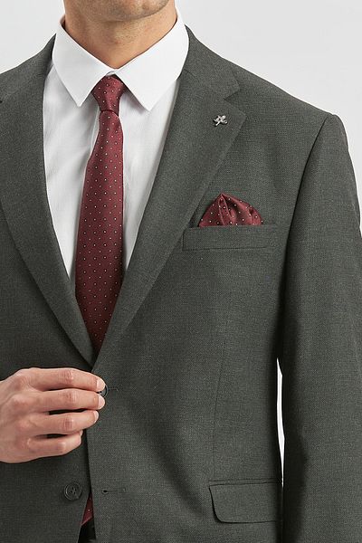 İmza Black Self Mono Collar 2 Button 4 Drop Comfort Fit Classic Suit 1001240181