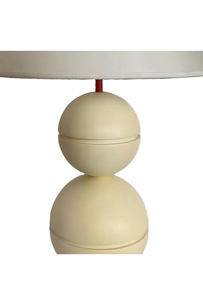 Bahar Aydınlatma Cream Colored Wooden Lampshade - Halbert