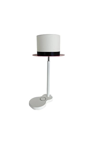 Bahar Aydınlatma White Pink Metal Guitar Lampshade - Design