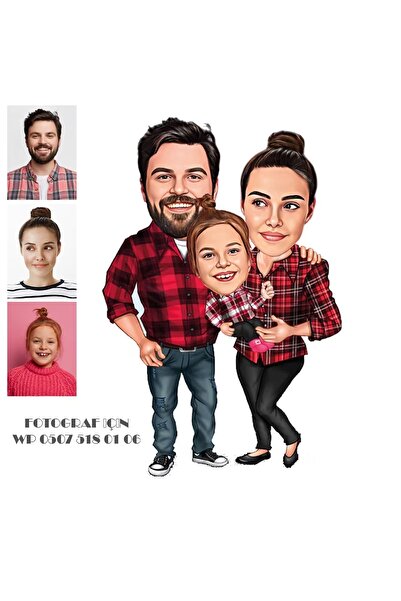 wonderlike Kişiye Özel Karikatürlü Çift Ahşap Araba Dikiz Ayna Süsü