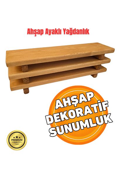 BERENKO Oil Pot, Soap Holder, Presentation Holder Multipurpose Wooden Kitchen and Bathroom Organizer Decorative (Row Tree)