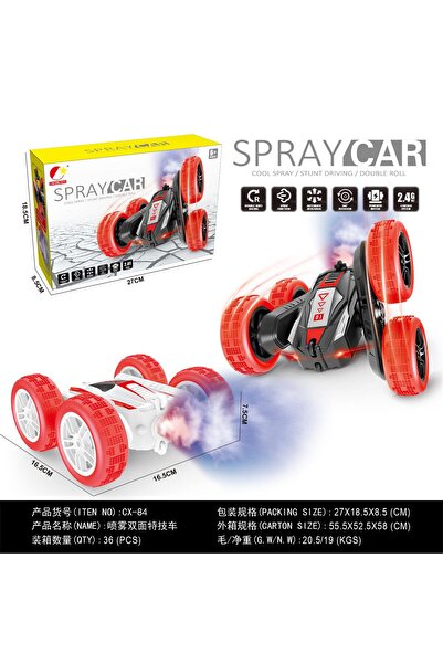 FUNFY FYRCSC001 Racing Stunt RC Toy Car With 4WD | Black and Red | With 360 Degree Rotation