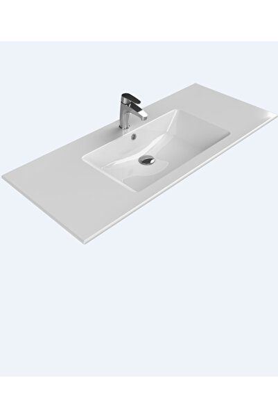 Turkuaz İbiza Etajerli Lavabo  121x51 cm  (Tek Hazneli)