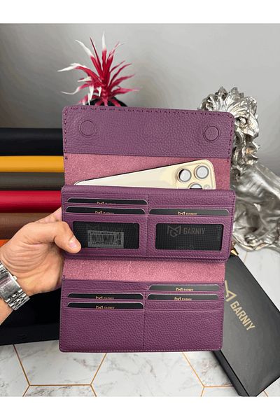Garniy Genuine Leather Wallet with Phone Compartment 38714