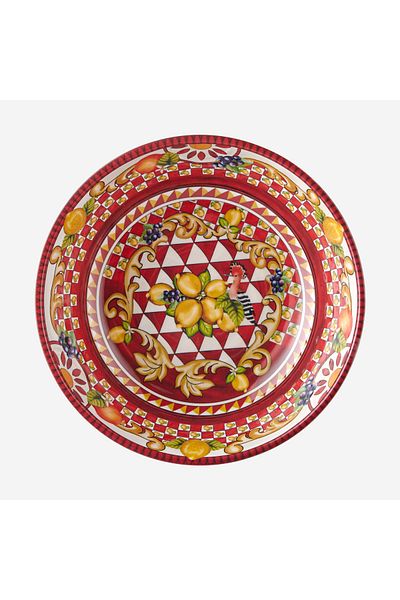 CHIARA ALESSI Capri Red Melamine Bowl 20 cm