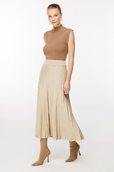 Ghisa Camel Knitwear Skirt