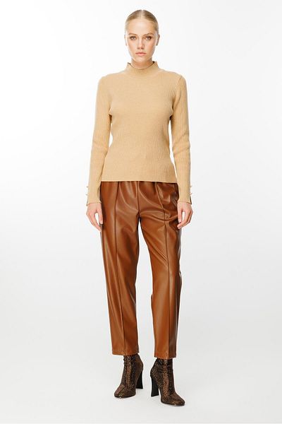 Ghisa Camel Thessaloniki Knitwear Tunic