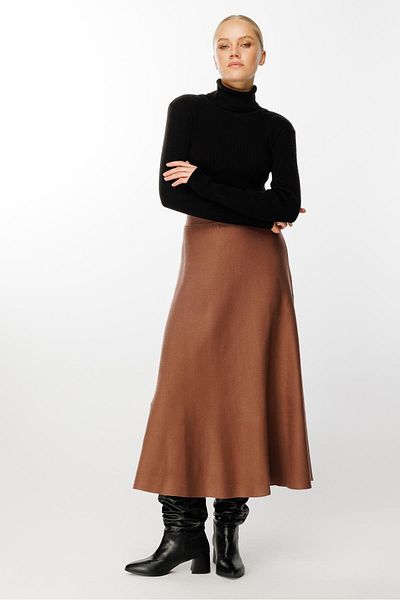 Ghisa Brown Knitwear Skirt