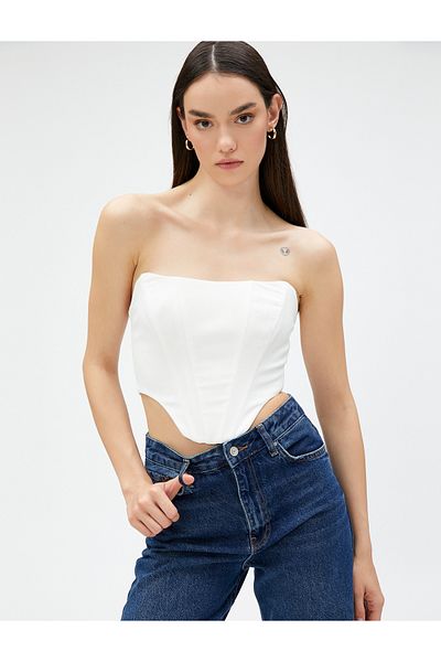 Koton Abendkleid, Korsett, Bustier, trägerlos, mit Bügel