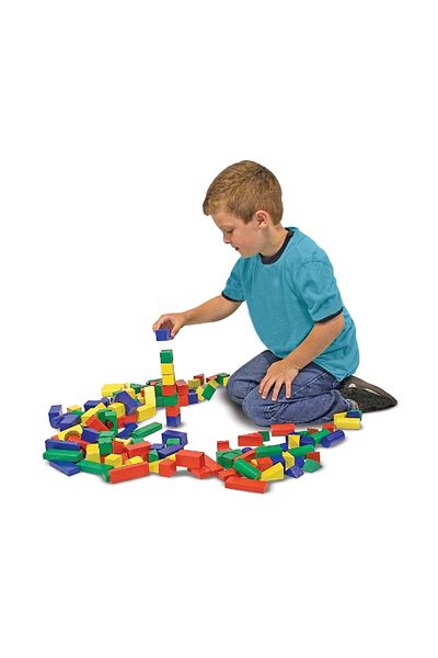 Melissa & Doug Wooden Block Set - 100 Pieces