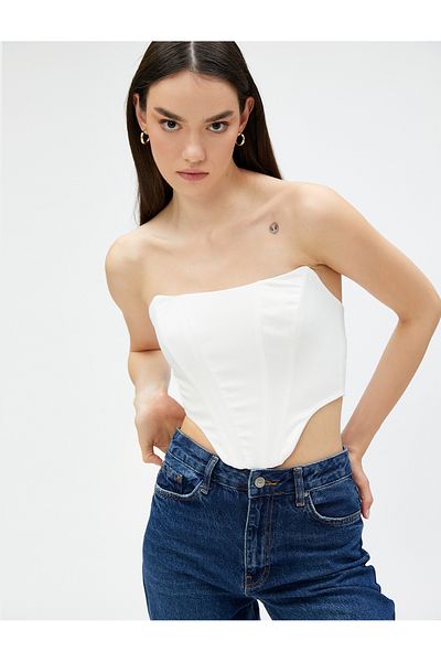 Koton Abendkleid, Korsett, Bustier, trägerlos, mit Bügel
