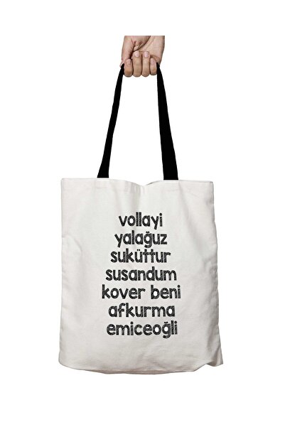 ART HEDİYE Чорна сумка з ручками Kover Beni Afkurma Emiceoğli, що можна прати...