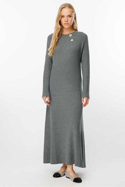 Ghisa Gray Knitwear Dress