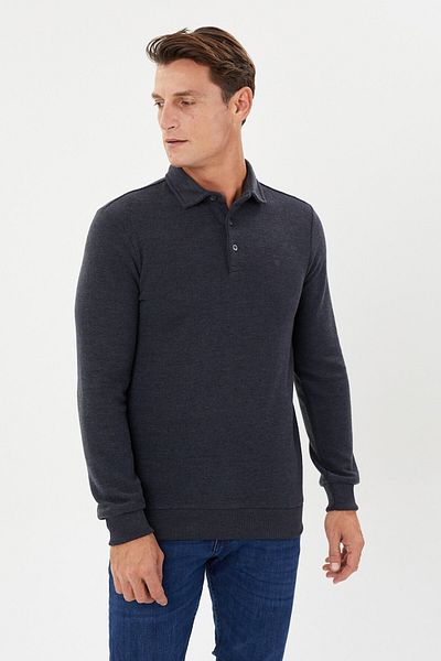 Tony Montana Φούτερ Tony Classics Velvet Polo Collar - KS-1491